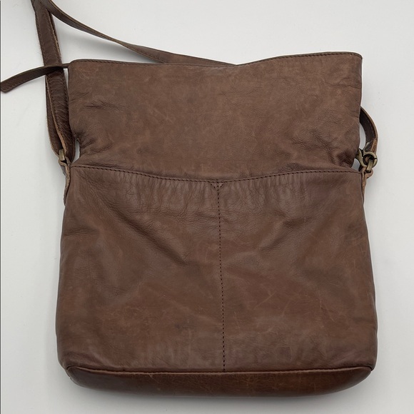 FRYE AND CO. Brown Leather Crossbody with Stud Accents - Picture 3 of 9